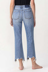 Lovervet High Rise Distressed Straight Jeans - Trendy & Flattering Fit